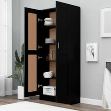 Indlæs billede til gallerivisning Libreria/Armadio Nera 82,5x30,5x185,5 cm in Legno Multistrato