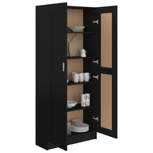 Indlæs billede til gallerivisning Libreria/Armadio Nera 82,5x30,5x185,5 cm in Legno Multistrato