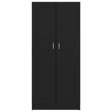 Indlæs billede til gallerivisning Libreria/Armadio Nera 82,5x30,5x185,5 cm in Legno Multistrato
