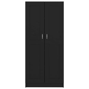 Libreria/Armadio Nera 82,5x30,5x185,5 cm in Legno Multistrato