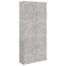 Carica l&#39;immagine nel visualizzatore di Gallery, Libreria Armadio Grigio Cemento 82,5x30,5x185,5 cm in Legno Multistrato
