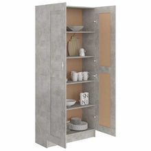 Carica l&#39;immagine nel visualizzatore di Gallery, Libreria Armadio Grigio Cemento 82,5x30,5x185,5 cm in Legno Multistrato