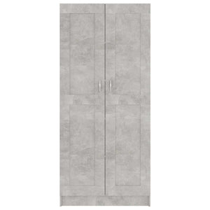 Libreria Armadio Grigio Cemento 82,5x30,5x185,5 cm in Legno Multistrato