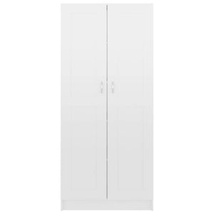 Libreria Armadio Bianco Lucido 82,5x30,5x185,5 cm in Legno Multistrato