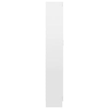 Indlæs billede til gallerivisning Libreria Armadio Bianco Lucido 82,5x30,5x185,5 cm in Legno Multistrato
