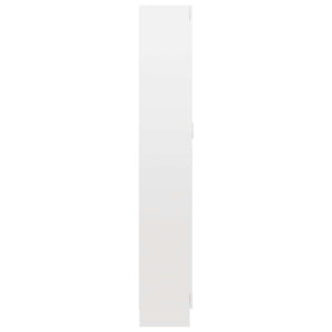 Libreria Armadio Bianco Lucido 82,5x30,5x185,5 cm in Legno Multistrato