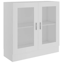 Carica l&#39;immagine nel visualizzatore di Gallery, Armadietto con Vetrina Bianco 82,5x30,5x80 cm Legno Multistrato