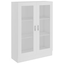 Carica l&#39;immagine nel visualizzatore di Gallery, Armadietto con Vetrina Bianco 82,5x30,5x115cm Legno Multistrato