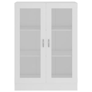 Armadietto con Vetrina Bianco 82,5x30,5x115cm Legno Multistrato