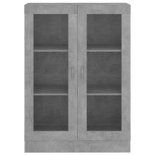 Laden Sie das Bild in den Galerie-Viewer, Armadietto Vetrina Grigio Cemento 82,5x30,5x115 cm Multistrato