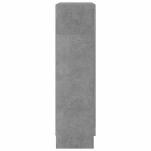 Armadietto Vetrina Grigio Cemento 82,5x30,5x115 cm Multistrato