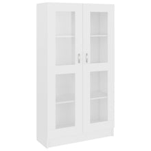 Carica l&#39;immagine nel visualizzatore di Gallery, Armadietto con Vetrina Bianco 82,5x30,5x150cm Legno Multistrato