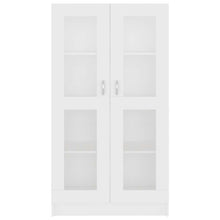 Carica l&#39;immagine nel visualizzatore di Gallery, Armadietto con Vetrina Bianco 82,5x30,5x150cm Legno Multistrato
