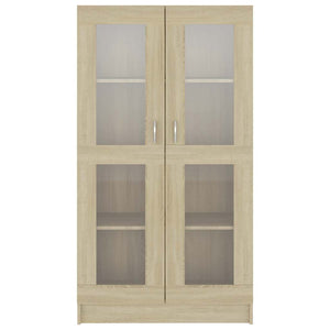 Armadietto Vetrina Rovere Sonoma 82,5x30,5x150 cm Multistrato