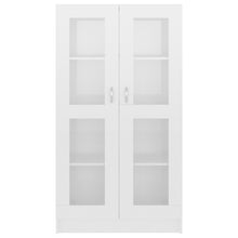 Carica l&#39;immagine nel visualizzatore di Gallery, Armadietto Vetrina Bianco Lucido 82,5x30,5x150 cm Multistrato