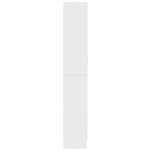 Armadietto Vetrina Bianco 82,5x30,5x185,5 cm Legno Multistrato