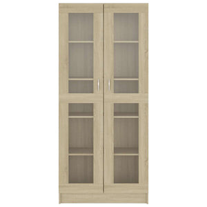 Armadietto Vetrina Rovere Sonoma 82,5x30,5x185,5 cm Multistrato