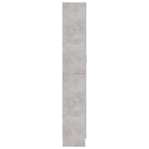 Armadietto Vetrina Grigio Cemento 82,5x30,5x185,5cm Multistrato