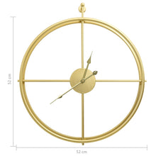 Carica l&#39;immagine nel visualizzatore di Gallery, Orologio da Parete Oro 52 cm in Ferro