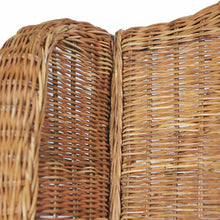 Charger l&#39;image dans la galerie, Poltrona con Cuscino Marrone Chiaro in Rattan Naturale e Lino