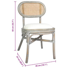 Carica l&#39;immagine nel visualizzatore di Gallery, set 2 pz Sedie per Sala da Pranzo Grigie in Tela