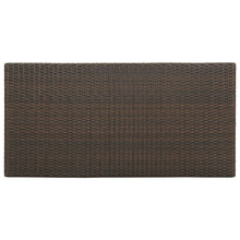 Carica l&#39;immagine nel visualizzatore di Gallery, Tavolo Bar con Ripiani Marrone 120x60x110 cm in Polyrattan per esterni