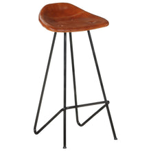 Carica l&#39;immagine nel visualizzatore di Gallery, Sgabelli da Bar 2 pz Marroni in Vera Pelle