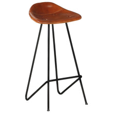Carica l&#39;immagine nel visualizzatore di Gallery, Sgabelli da Bar 2 pz Marroni in Vera Pelle