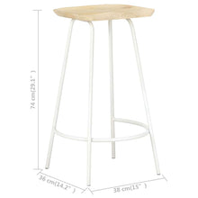Carica l&#39;immagine nel visualizzatore di Gallery, Sgabelli da Bar 2 pz in Legno Massello di Mango