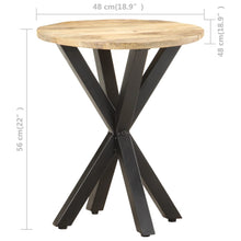 Indlæs billede til gallerivisning Tavolino 48x48x56cm in Legno Massello di Mango