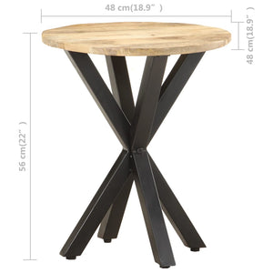 Tavolino 48x48x56cm in Legno Massello di Mango