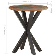 Indlæs billede til gallerivisning Tavolino 48x48x56 cm in Legno Massello di Recupero