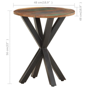 Tavolino 48x48x56 cm in Legno Massello di Recupero