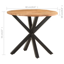 Indlæs billede til gallerivisning Tavolino 68x68x56 cm in Legno Massello di Acacia