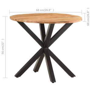 Tavolino 68x68x56 cm in Legno Massello di Acacia