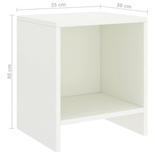 Carica l&#39;immagine nel visualizzatore di Gallery, Comodini 2 pz Bianco 35x30x40 cm in Pino Massello