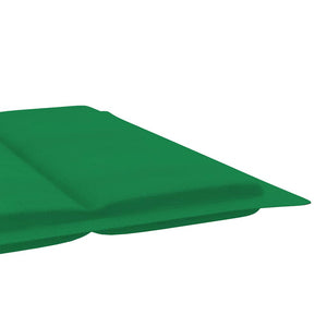 Lettino Prendisole a Dondolo con Cuscino Verde in Massello di Teak