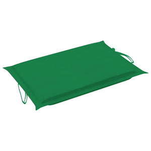 Lettino Prendisole a Dondolo con Cuscino Verde in Massello di Teak