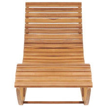 Indlæs billede til gallerivisning Lettino Prendisole a Dondolo con Cuscino Grigio Scozzese in Massello di Teak