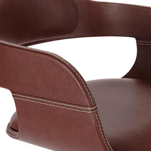 Load image into Gallery viewer, Sedia da Pranzo Marrone in Legno Curvato e Similpelle