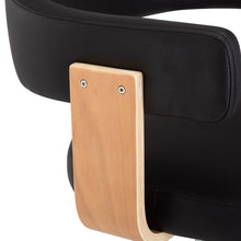 Carica l&#39;immagine nel visualizzatore di Gallery, Sgabelli da Bar 2 pz Neri in Legno Curvo e Similpelle