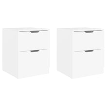 Load image into Gallery viewer, Comodini 2 pz Bianchi 40x40x50 cm in Legno Multistrato