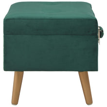Load image into Gallery viewer, Pouf con Vano Contenitore 40 cm in Velluto Verde