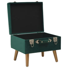 Load image into Gallery viewer, Pouf con Vano Contenitore 40 cm in Velluto Verde