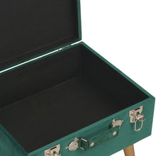 Load image into Gallery viewer, Pouf con Vano Contenitore 40 cm in Velluto Verde