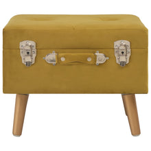 Laden Sie das Bild in den Galerie-Viewer, Pouf con Vano Contenitore 40 cm in Velluto Giallo Senape