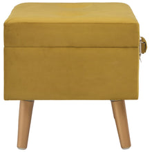 Laden Sie das Bild in den Galerie-Viewer, Pouf con Vano Contenitore 40 cm in Velluto Giallo Senape