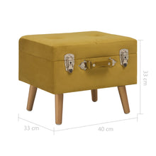 Laden Sie das Bild in den Galerie-Viewer, Pouf con Vano Contenitore 40 cm in Velluto Giallo Senape