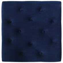 Laden Sie das Bild in den Galerie-Viewer, Pouf Sgabello Blu Marino 60x60x36 cm in Velluto