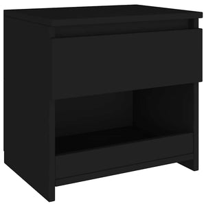 Comodini 2 pz Neri 40x30x39 cm in Legno Multistrato